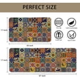 thumbnail image 5 of Mexican Talavera Kitchen Rugs Sets of 2 Non Slip Washable, Mexican Tile Kitchen Mats for Floor 2 Piece Home Decor, 5 of 7