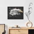 thumbnail image 6 of Kdxio Ink Style Bald Eagle Pattern Canvas Wall Art for Living Room Wall Decor for Bedroom Bathroom Modern Framed Canvas Art Prints Ready to Hang,Horizontal, 6 of 6