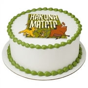 Disney Lion King Hakuna Matata Edible Cake Topper Image - 8" Round