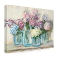 thumbnail image 3 of Trademark Fine Art Carol Rowan Hydrangeas in Glass Jar Pastel Crop Canvas Wall Art - 18x24, 3 of 5