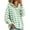 A Green, variant on Casual Striped Hooded Sweatshirt for Women, V-Neck Drawstring, Loose Oversized, Lazy Style, Long Sleeved Outerwear Black S