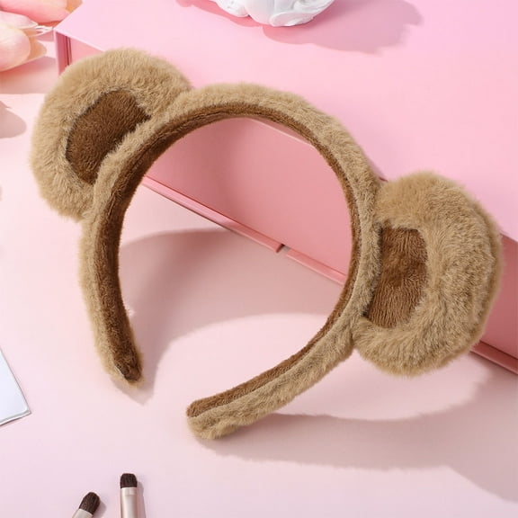 WEUVEB 2pcs Headbands For Short Hair Women Bear Ears Headband Cute Style Daily Use