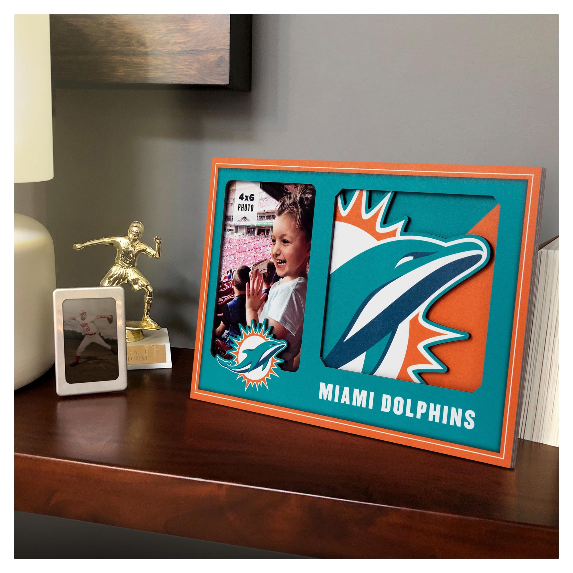 IDNA Miami Dolphins 3D Logo Series Picture Frame
