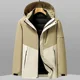 thumbnail image 3 of Chaqueta de plumón corta de lujo para mujer, de invierno, acolchada, con relleno de plumón de pato, forro extraíble, chaquetas para hombre, abrigo impermeable para parejas, 3 of 4