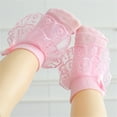 thumbnail image 4 of Cathery Newborn Infant Baby Girls Ruffle Eyelet Lace Socks, Super Soft Cotton Ankle Socks Princess Frilly Socks with Bow, 4 of 7