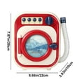 thumbnail image 3 of Momihoom Washing Machine Toy for Kids Dollhouse Furniture Pretend Play Household Appliance Laundry Play Set with Rotatable Roller for Children Birthday Present, 3 of 6