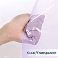 thumbnail image 3 of Yiannan Clear Purple PEVA Shower Curtain Liner, Rustproof Grommets, Waterproof, 3 Magnets，71x72, 3 of 7