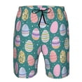 thumbnail image 3 of Balery Colorful Easter eggs Traje de Baño Estilo Hawaiano para Hombre, Shorts de Secado Rápido con Bolsillos-Large, 3 of 6