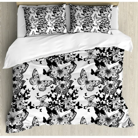 Black And White King Size Duvet Cover Set Starry Night Drifter