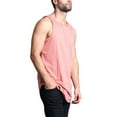 thumbnail image 5 of G-Style USA Solid Color Long Length Curved Hem Tank Top - Salmon Dirty Pink - 4X-Large, 5 of 5