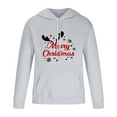 thumbnail image 3 of Penkiiy Men's Merry Christmas Pullover Hoodie in Loose fit Heavyweight Ultra Soft Fleece With Pockets Gray, 3 of 5