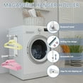 thumbnail image 3 of Topboutique Magnetic Hanger Holder,Extendable Hanger Stacker,Clothes Hanger Storage Rack,Coat Hanger Organizer,Magnetic Hanger Holder for Washing Machine Closet Laundry Room,White, 3 of 7