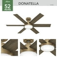 thumbnail image 6 of Hunter 52 inch Indoor Ceiling Fan with LED Light and Remote Control - Standard Mount Ceiling Fan, 6 Blades, For Bedroom, Living Room, or Kitchen, Quiet - Donatella 51852, Luxe Gold, 6 of 14