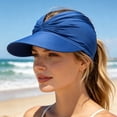 thumbnail image 5 of 2026 New Women's UV Protection Sun Visor Hat, Sun Hats for Women, Lightweight Foldable Ponytail Sports Cap Beach Outdoor, 5 of 7
