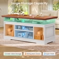 thumbnail image 5 of 47.2" Farmhouse Smart Lift Top Coffee Table with Storage and Power Outlet for Living Room - White, 5 of 8