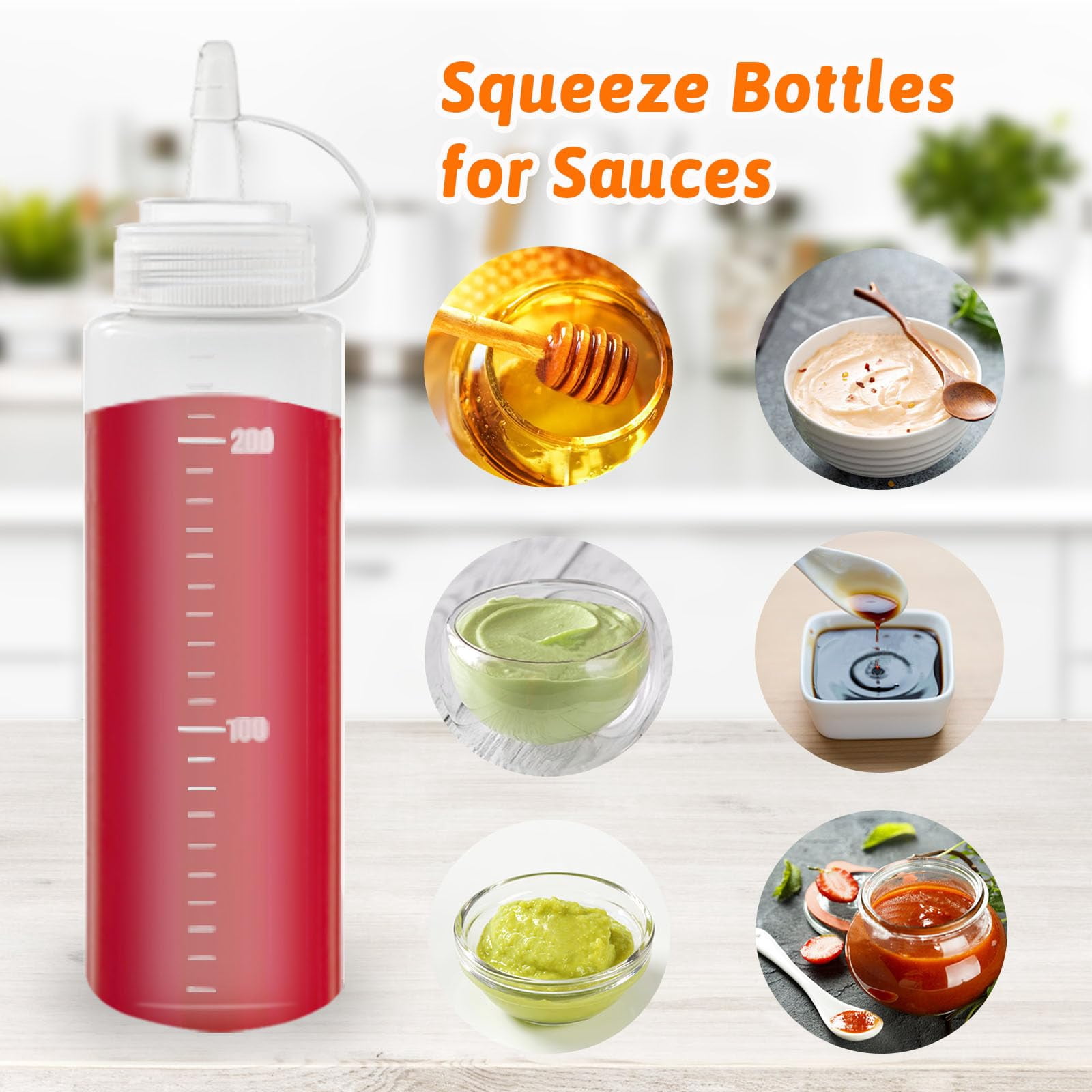 12 Pack 8 Oz Plastic Squeeze Bottles Multipurpose Squirt For Ketchup Condiments Bbq Sauce Dressing Barbecue Grilling Crafts Syrup And More