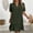 Army Green, variant on Women's Solid Color V-Neck Short Sleeve Casual Summer Dress