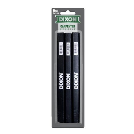 Dixon Ticonderoga 1512253 Carpenter Pencils, Medium - Pack of 6