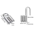 thumbnail image 3 of Combination Lock Zinc Alloy Portable Button Password Locking Luggage Padlock Backpack Outdoor Safety Drawer Bag External Short Beam, 3 of 6