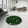 thumbnail image 3 of Ahgly Company Indoor Rectangle Patterned Deep Emerald Green Area Rugs, 2' x 5', 3 of 6