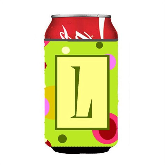 Carolines Treasures CJ1010-LCC Letter L Initial Monogram - Green Can Or Bottle Hugger