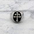 thumbnail image 2 of Valily Lorraine Cross Ring 14K White Gold Crux Vera Cross of Lorraine Rings for Men Jewelry S215, 2 of 6