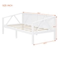 thumbnail image 2 of Harper & Bright Designs Twin Size Wooden Daybed with Sturdy Frame and Side Rails, Living Sofa Bed for Guest Room, White, 2 of 11