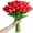 Red #97, variant on 10 Pcs Tulips Fake Flowers PU Faux Flowers Touch Real Single Stem Fake Floral Tulips Spring Bouquet of Flowers for Decoration Home Party Centerpieces Wedding Gifts