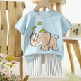 thumbnail image 4 of UAYOTSE Cute Comfortable Toddler Sleepwear Set Short Sleeve T-Shirt & Loose Shorts Unisex Pajamas Homewear Dailywear for Boys Girls Spring Summer,Sizes 18-24 Months, 4 of 4