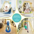 thumbnail image 6 of SkyBound Heavy Duty Metal Swing Set Frame,Metal Swing Stand for Kids and Adults,Supports up to 440 LBS,Fits for Most Saucer Swings and Tree Swings, Great for Indoor and Outdoor Activities-Yellow, 6 of 10