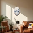 thumbnail image 5 of Canvas Wall Art Mountain Peak Lake Wall Mural Tall Reeds Mountains Water Body Birds Oval Framed Canvas Prints Vintage Wall Hanging Decor for Home Decorations 8.6"x11.4", 5 of 7