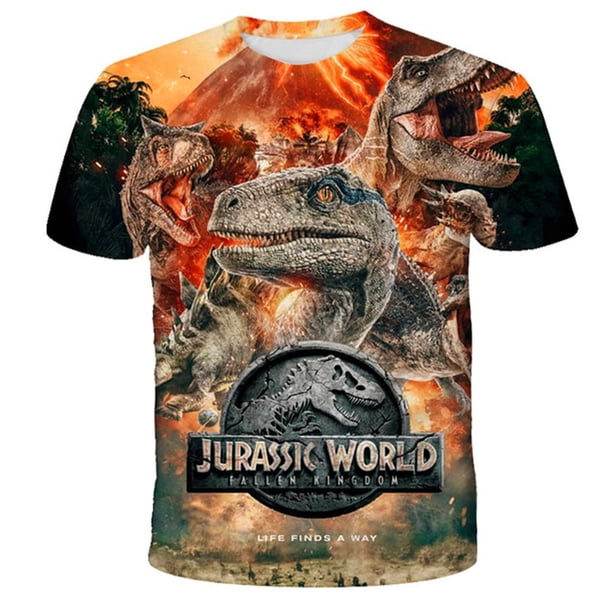 2023 año verano Jurassic World Dominion moda niño niña pantalones cortos ropa niños camiseta ropa niños 1-14 años ropa Suit4T Gao Jinjia LED