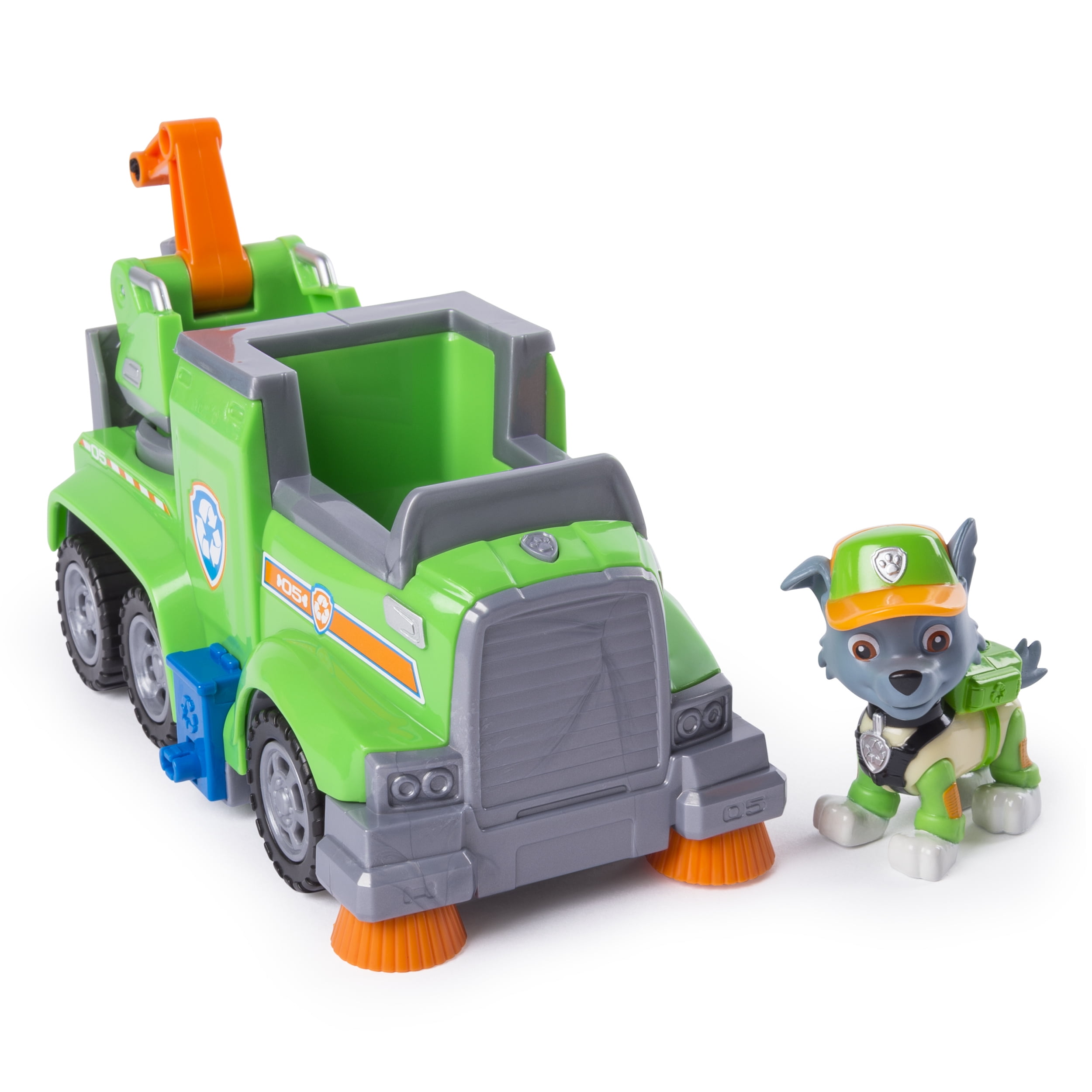PAW Patrol Ultimate Rescue, Rocky’s Ultimate Rescue Recycling Truck with  Moving Crane and Flip-open Ramp, for Ages 3 and up