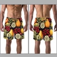 thumbnail image 3 of luoweisi Men's Beach Shorts Quick Dry Swim Trunks with Mesh Lining Fruit 2XL, 3 of 5