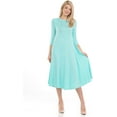 thumbnail image 2 of iconic luxe Women's A-Line Swing Trapeze Midi Dress Large Mint, 2 of 4