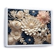 thumbnail image 2 of Designart "Collage Of Blue And White Coral Blossoms" Coastal Coral Under Water Floater Framed Wall Art Prints, 2 of 5