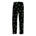 thumbnail image 5 of Boyscolos Halloween Pajamas Pumpkin Ghost Skeleton Drawstring Cozy Comfortable Skull Spooky Pj Pants Halloween Outfits Green M, 5 of 5