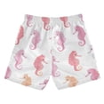 thumbnail image 2 of Pastel Color Seahorses Cute Swim Trunks Board Shorts Beach Pants Bathing Bottoms M, 2 of 8