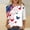A52 White, variant on Xdegoge 4th of July Vintage American Flag Graphic T Shirt for Women Three Quarter Sleeve Crewneck Casual Fit Red White and Blue Independence Day Summer Shirts Tops