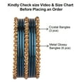 thumbnail image 4 of Efulgenz Indian Bangles Set Metal Bangles One Dozen Plain Glossy Alloy Bangles with Crystal Oxidized Bangles Bohemian Bracelet Bollywood Party Wedding Jewelry Indian Bangles for Women (18 Pcs), 4 of 6