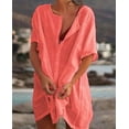thumbnail image 3 of Women's Beach Bikini Cover Up Shirt Summer Swimsuit Beach Cover Up Shirt S-4XL Sun Protection, 3 of 7