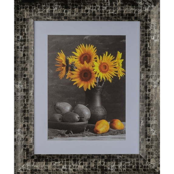 3" Polystyrene Modern Contemporary Picture Frame by WholesaleArtsFrames-com 7x11, 1183 Series Chessboard Silver & Pewter - Made In USA