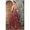 thumbnail image 3 of May Queen MQ2017 Juniors Womens Spaghetti Strap Floral Open Back Evening Gown, 3 of 6