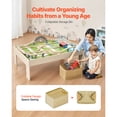 thumbnail image 5 of KFFKFF Wooden Kids Activity Table with 120-Piece Train Set, Collapsible Storage Bin, and Multi-Use Design for Play, Drawing, Reading, and More – Ideal for Children Ages 3+, 5 of 9