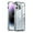 Silver, variant on SaniMore for iPhone 15 Case Transparent [Not Yellowing Technology] [CD Loop+Safety Lock] [Electroplating Metal Bumper], Rugged PC Cover Tempered Glass Camera Lens Protector Shockproof Case, Purple