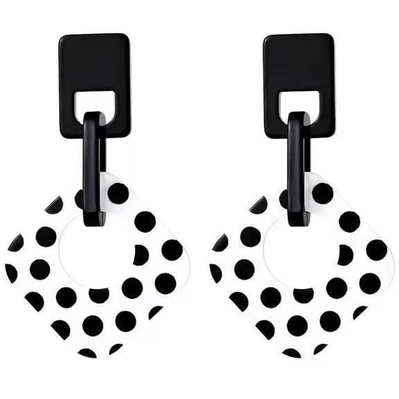 YYKihy Women Polka Dot Hollow Geometric Dangle Ear Stud Cuff Earrings Jewelry