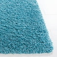 thumbnail image 5 of SAFAVIEH California Plush Solid Shag Runner Rug, Turquoise, 2'3" x 5' - Modern Design, Turquoise, Non-Shedding & Easy Cleaning, Ultra Plush Thick Pile, Ideal for Living Room, Bedroom, Entryway, 5 of 15