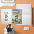 thumbnail image 4 of Happy St. Patrick’s Day Manx with Green Hat Shamrocks Rainbow 5x7in Folded Greeting Card Cat Lover Kitten Owner Gifts Single Note Card with Envelope - 03007, 4 of 5