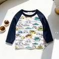 thumbnail image 2 of Gerichy Boys Cotton Truck Graphic T-Shirts Long Sleeve Crewneck Kids Tee Toddler Boy Shirt Tops 2T-10T, 2 of 7
