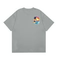 thumbnail image 4 of NAMTYQX T Shirts for Man Short Sleeved Crewneck Cool Lightweight Hawaiian Loose Breathable Patterned Plus Size Casual Shirts for Men Gray Size L, 4 of 5